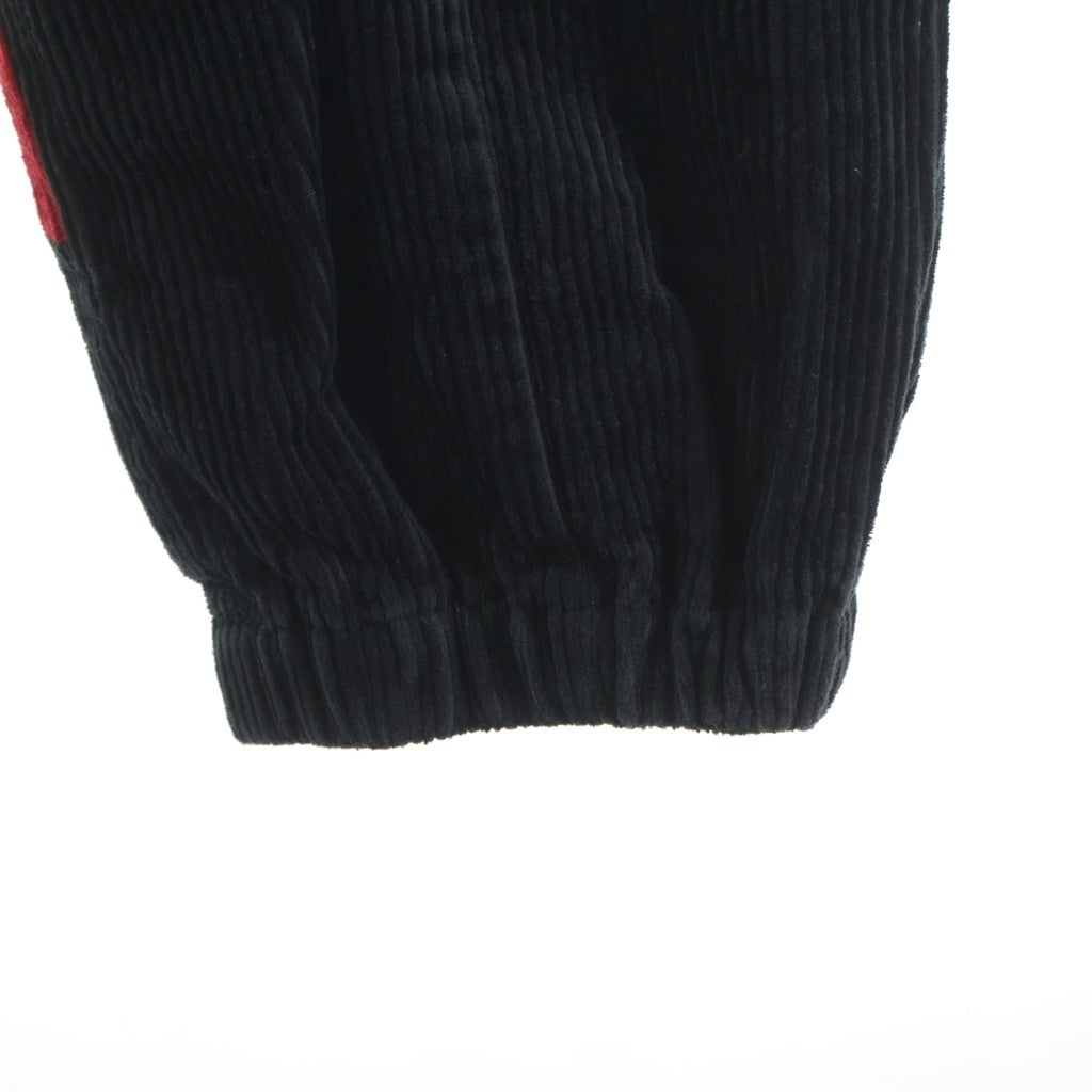 SAPEur(サプール) CORDUROY TRACK PANTS コーデュロイ イージートラックパンツ ブラック/レッド A0023-488