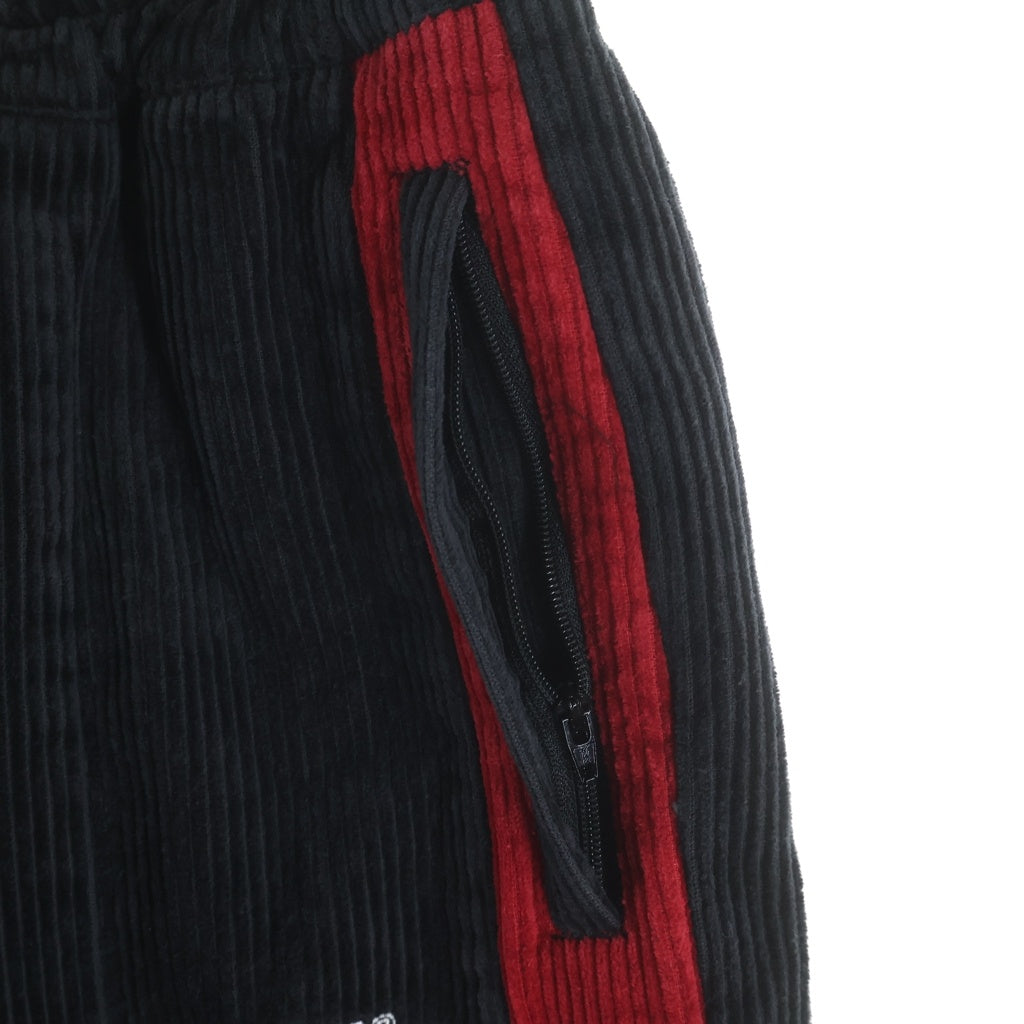 SAPEur(サプール) CORDUROY TRACK PANTS コーデュロイ イージートラックパンツ ブラック/レッド A0023-488