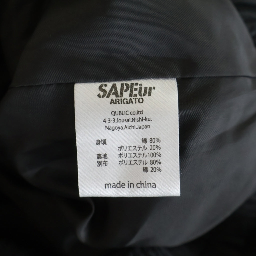 SAPEur(サプール) CORDUROY TRACK PANTS コーデュロイ イージートラックパンツ ブラック/レッド A0023-488