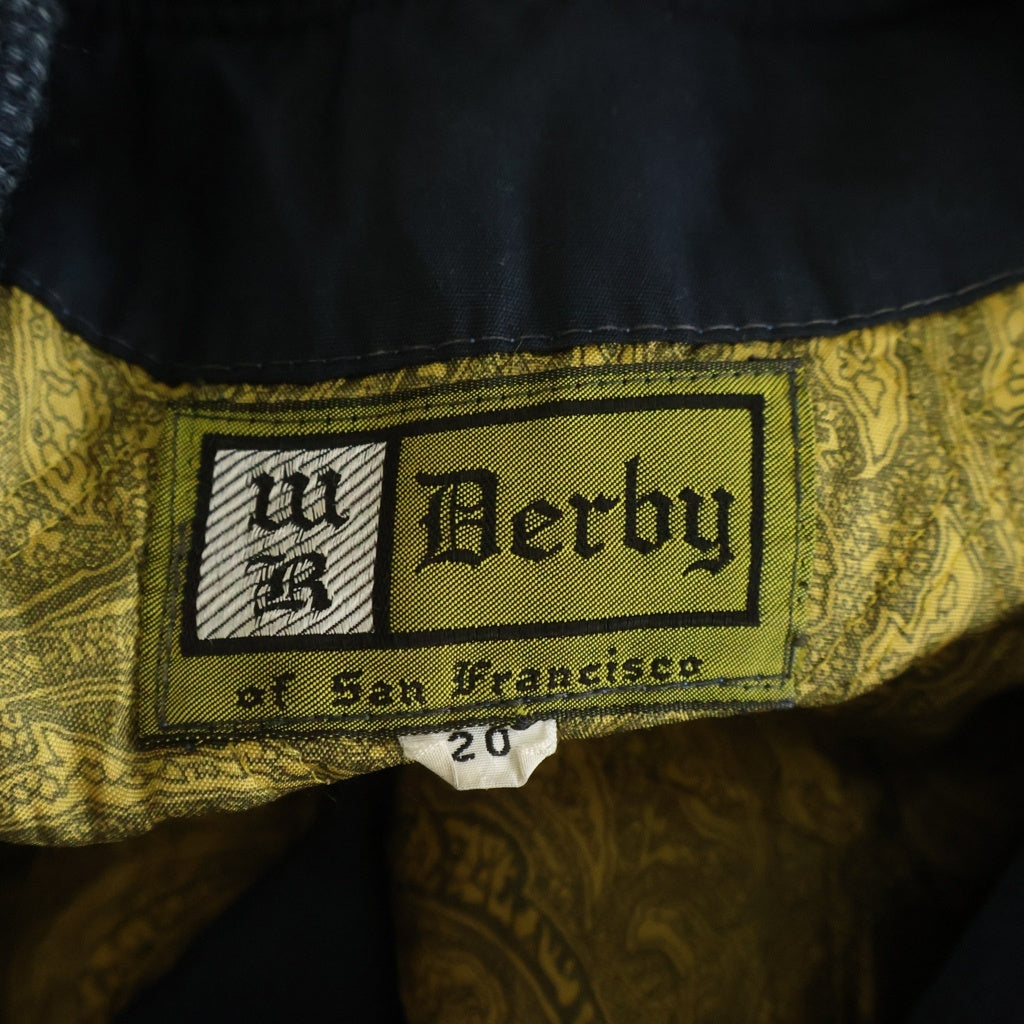 DERBY OF SANFRANCISCO(ダービーオブサンフランシスコ) 60S VINTAGE ヴィンテージ 裏地総柄 棒TALON ダービージャケット ブルゾン ボーイズサイズ ネイビー