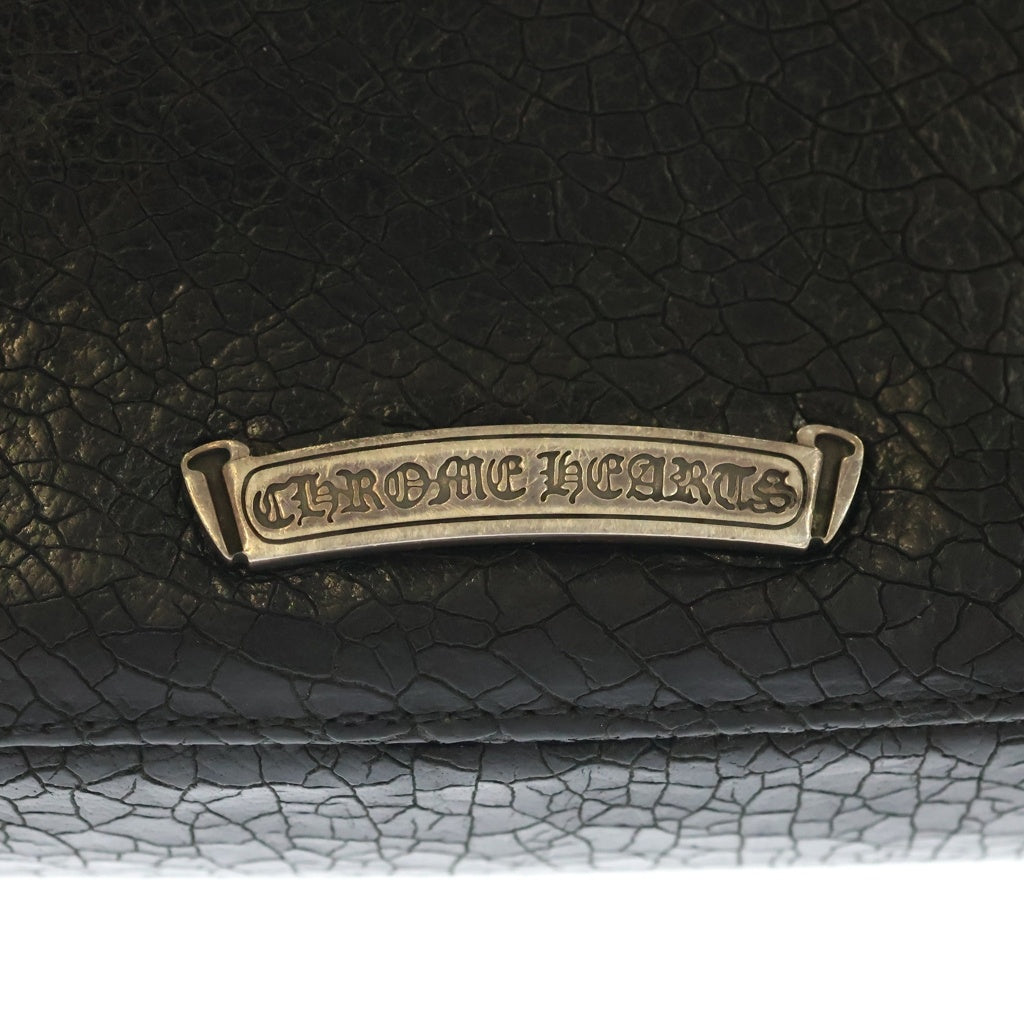 CHROME HEARTS クロムハーツ FILIG CROSS フィリグリークロス レザー セカンド クラッチバッグ ブラック/シルバー CHROME HEARTS(クロムハーツ) FILIG CROSS フィリグリークロス レザー
