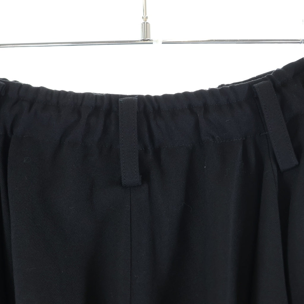 Yohji Yamamoto POUR HOMME(ヨウジヤマモト プールオム) 19AW SAMPLE STRETCHTWILL KARASUPANTS サンプル ストレートツイル カラスパンツ ショーツ ブラック HC-P79-526