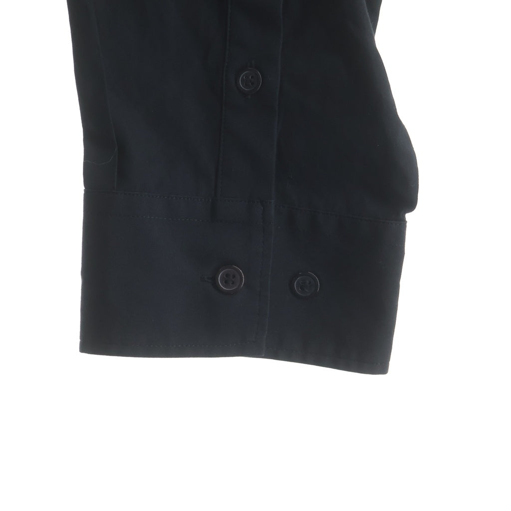 BLACK Scandal Yohji Yamamoto(ブラックスキャンダルヨウジヤマモト) 19SS バックペイントデザイン ロング丈 長袖シャツ ブラック NH-B29-001
