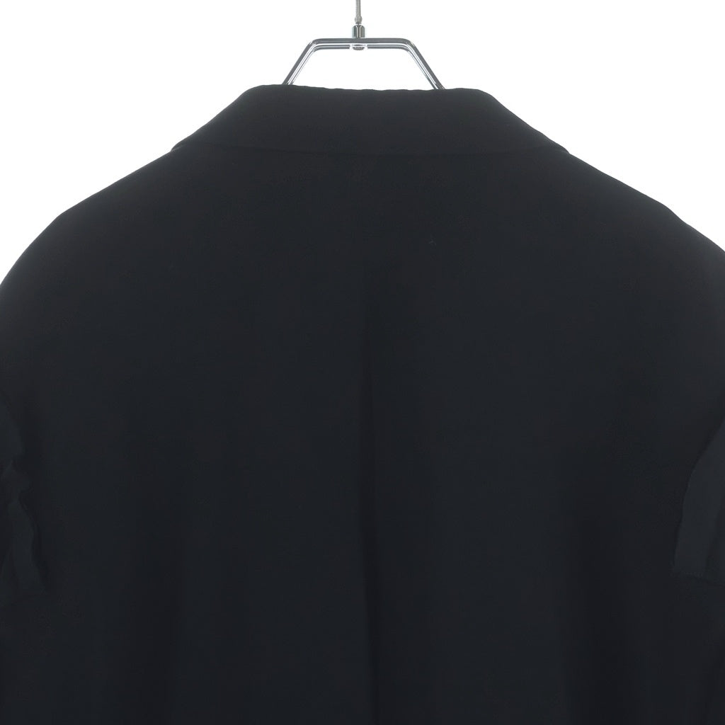 Yohji Yamamoto POUR HOMME(ヨウジヤマモト プールオム) 18AW ウールギャバジン ジップスリット カットオフデザイン テーラードジャケット ブラック HV-J48-100