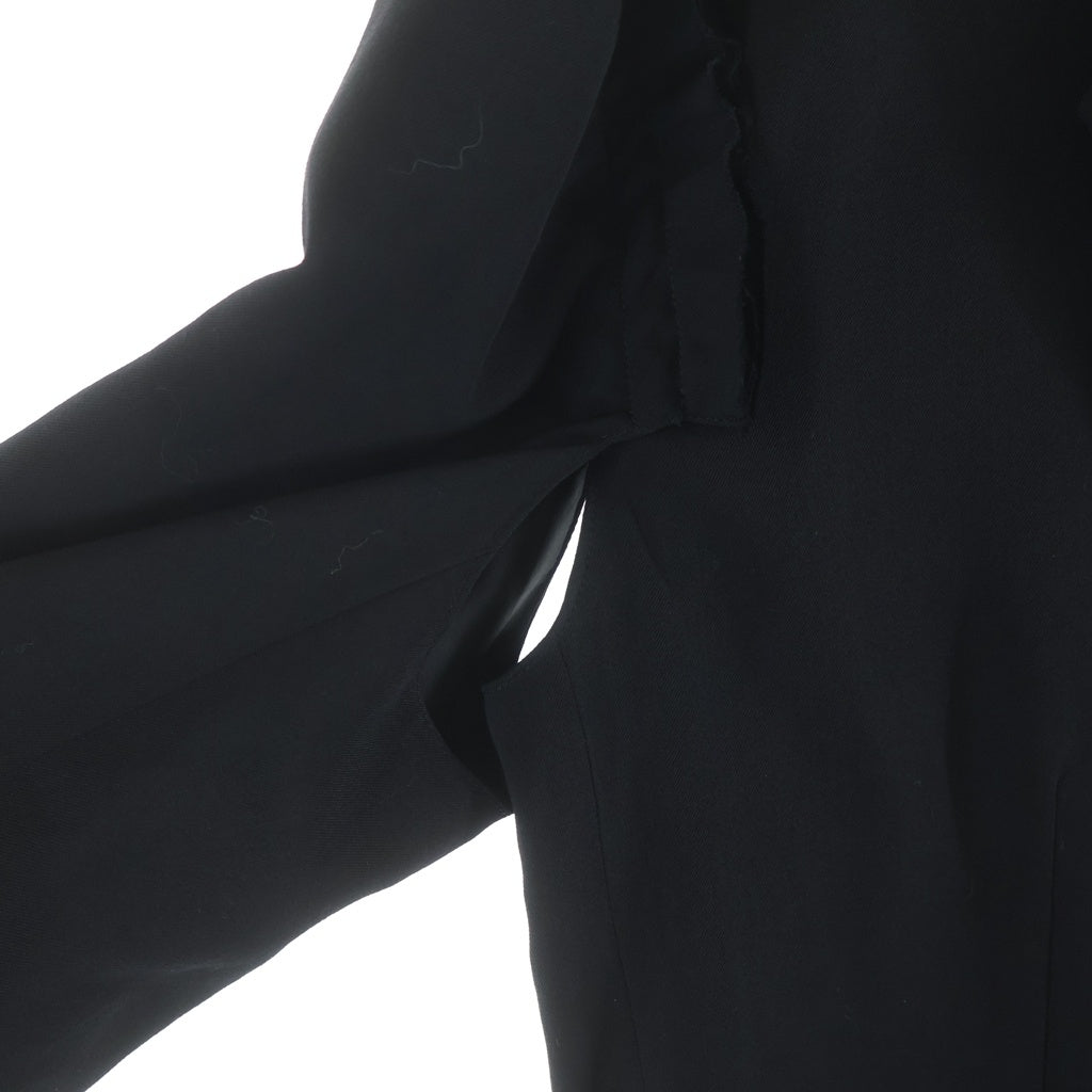Yohji Yamamoto POUR HOMME ヨウジヤマモト プールオム 18AW ウールギャバジン ジップスリット カットオフデザイン テーラードジャケット ブラック HV-J48-100 Yohji Yamamoto POUR HOMME(ヨウジヤマモト プールオム) 18AW ウール