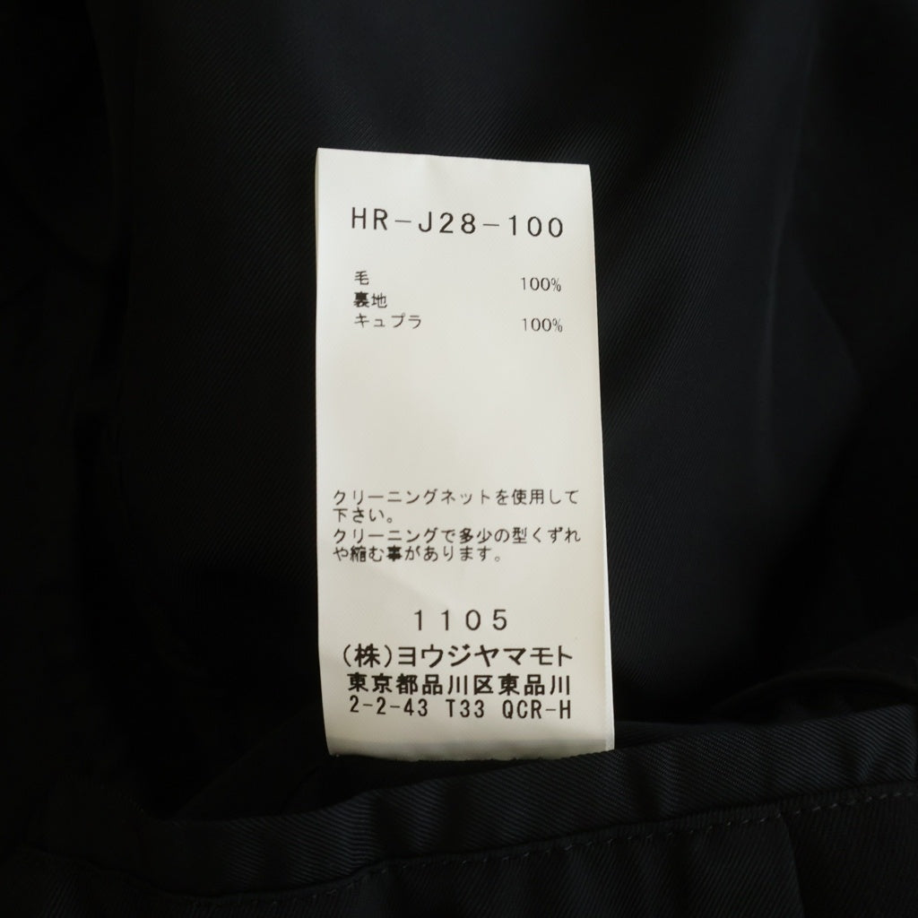 Yohji Yamamoto POUR HOMME(ヨウジヤマモト プールオム) 20AW ピークアンバランス ウール テーラードジャケット ブラック HR-J28-100