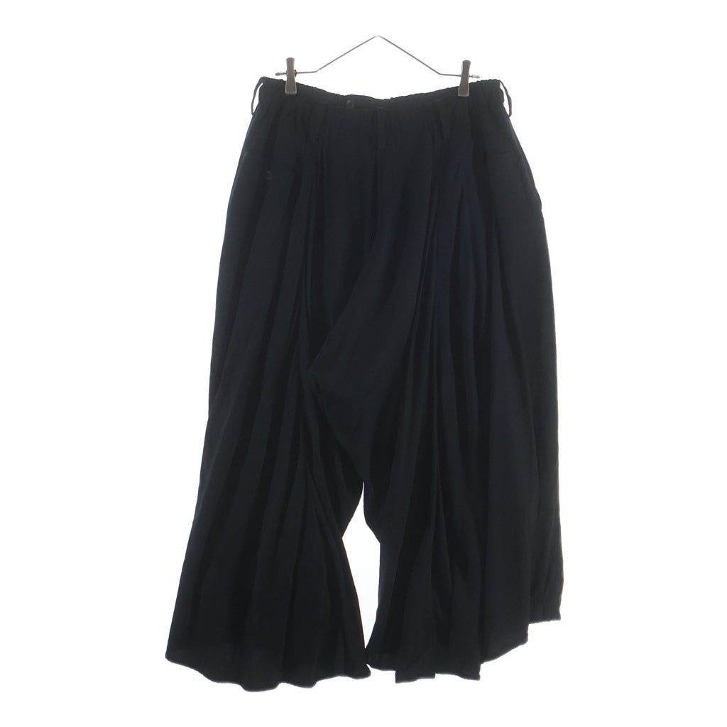 Yohji Yamamoto POUR HOMME(ヨウジヤマモト プールオム) 19AW KARASU PANTS タックデザイン カラスパンツ ショーツ ブラック HC-P79-223