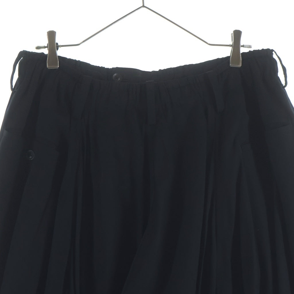 Yohji Yamamoto POUR HOMME(ヨウジヤマモト プールオム) 19AW KARASU PANTS タックデザイン カラスパンツ ショーツ ブラック HC-P79-223