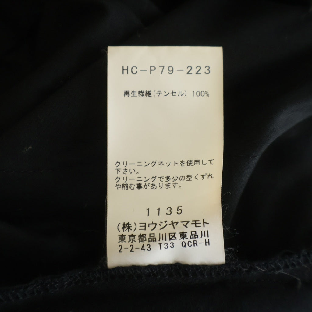 Yohji Yamamoto POUR HOMME(ヨウジヤマモト プールオム) 19AW KARASU PANTS タックデザイン カラスパンツ ショーツ ブラック HC-P79-223