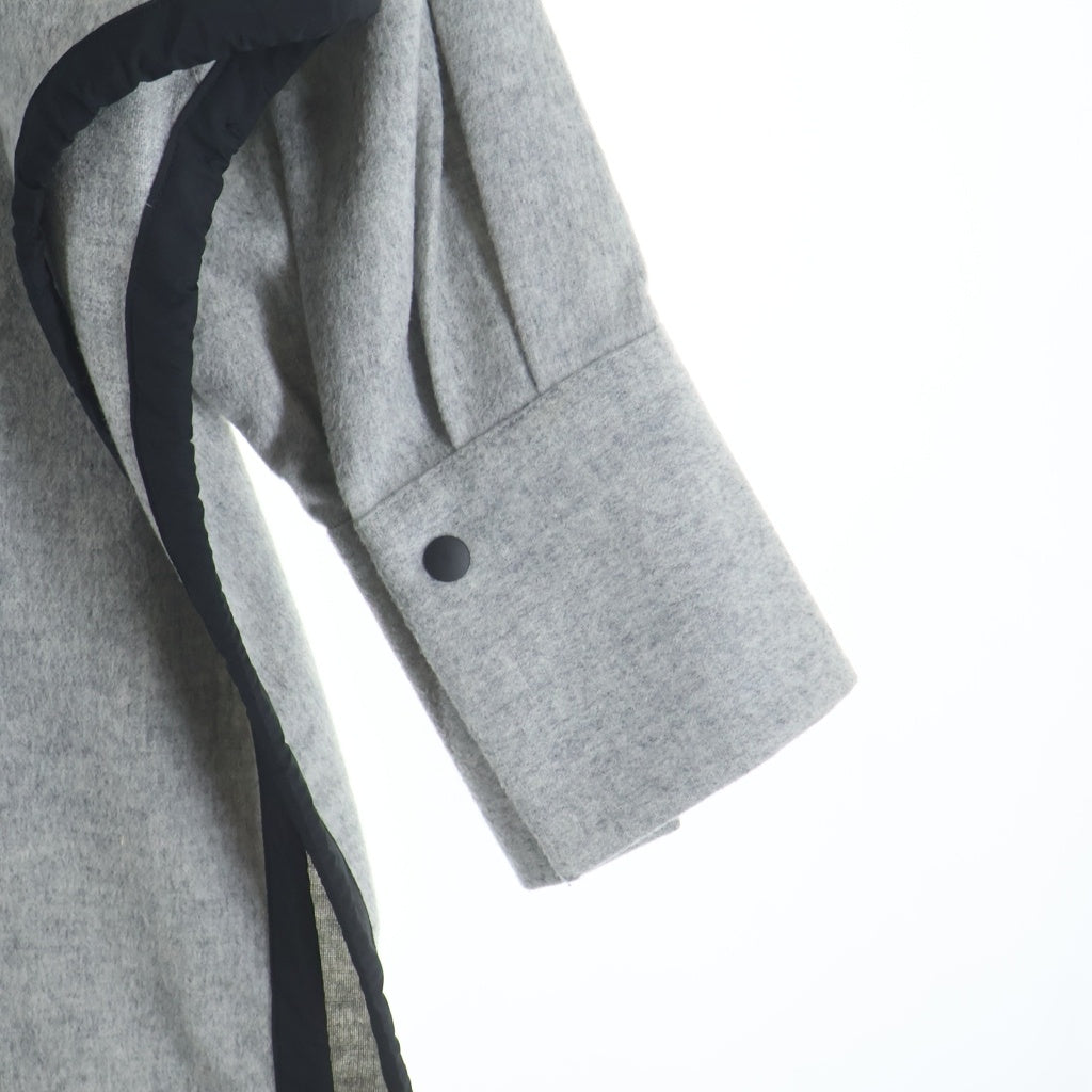 Y-3(ワイスリー) W CLASSIC WINTER SHIRT ダブルクラシック サイドスリット ウール レギュラーカラー 長袖シャツ グレー GK4411