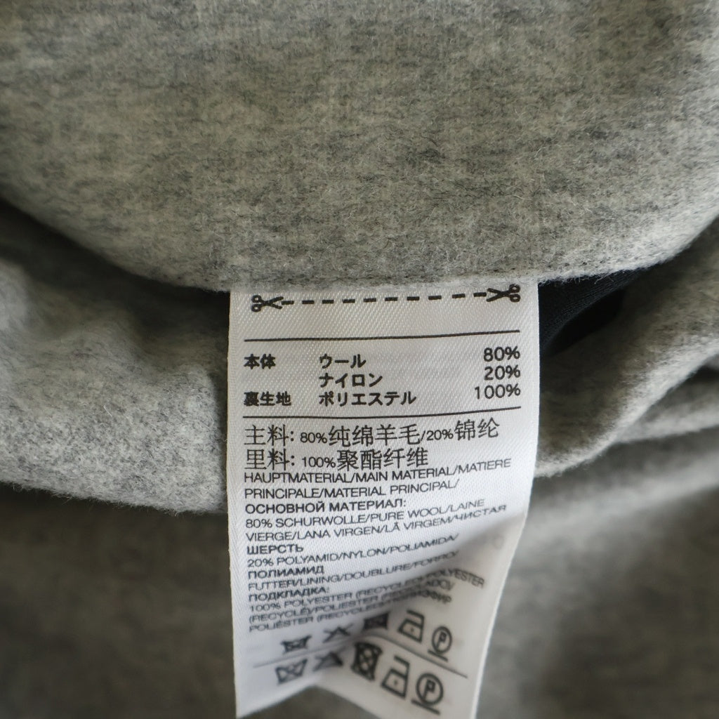 Y-3(ワイスリー) W CLASSIC WINTER SHIRT ダブルクラシック サイドスリット ウール レギュラーカラー 長袖シャツ グレー GK4411