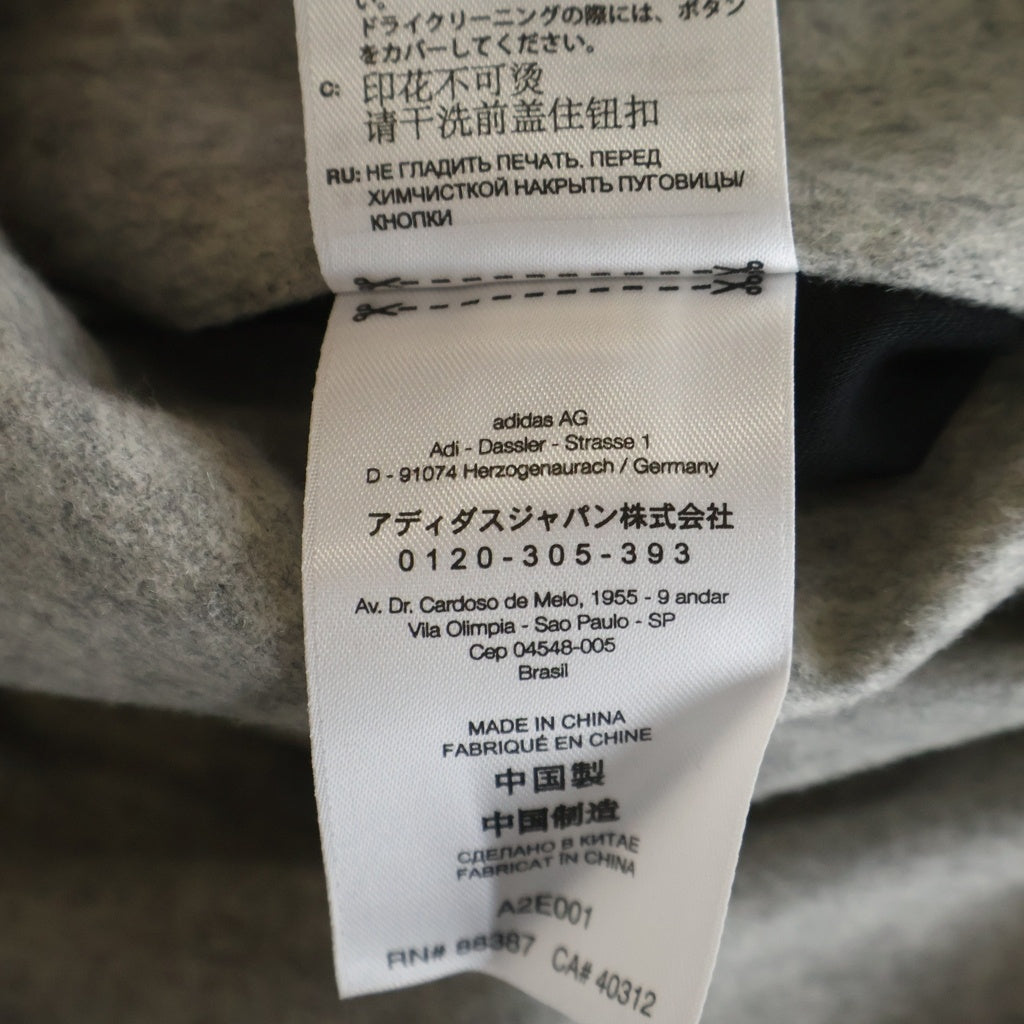 Y-3(ワイスリー) W CLASSIC WINTER SHIRT ダブルクラシック サイドスリット ウール レギュラーカラー 長袖シャツ グレー GK4411