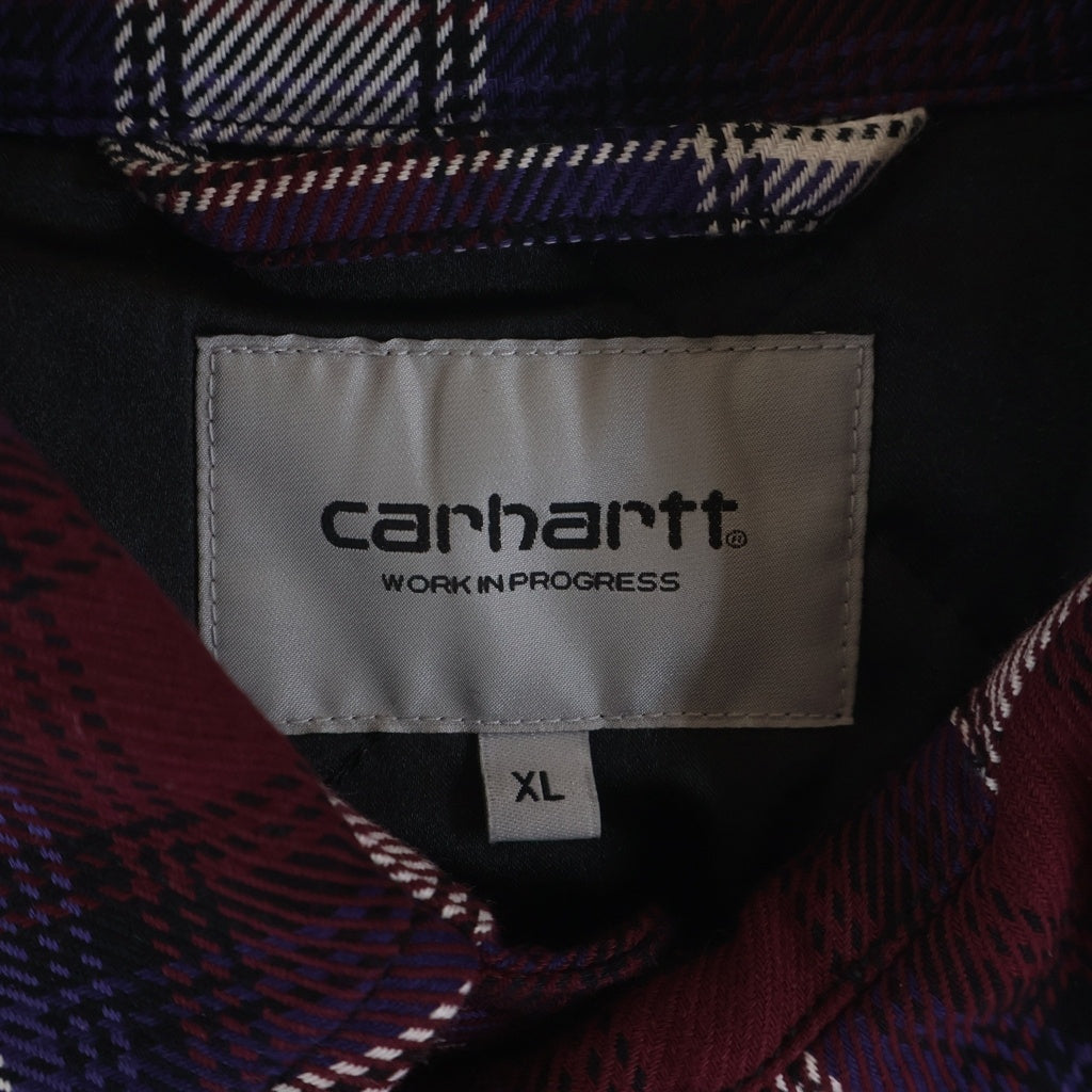 Carhartt WIP(カーハート ダブリューアイピー) Monahan Shirt Jac チェック柄 モナハンシャツジャック パデッドシャツ レッド/ホワイト I033778.2DL.XX.03