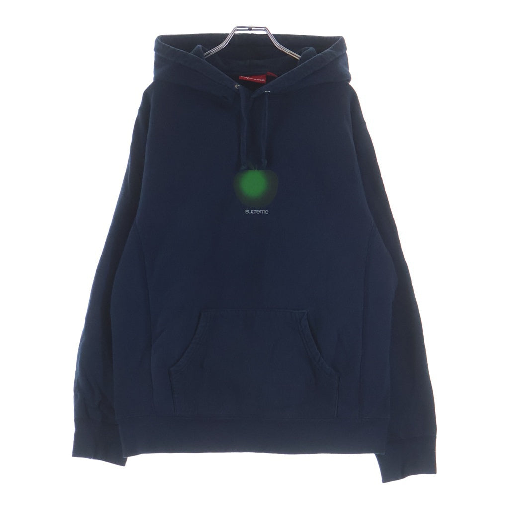 SUPREME(シュプリーム) 19SS Apple Hooded Sweatshirt アップル プリント フーディ プルオーバー スウェットパーカー ネイビー