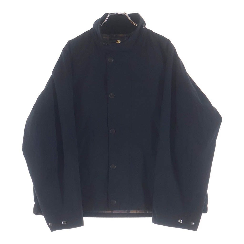 Barbour(バブアー) 25AW 裏地チェック スタンドカラー ブルゾンジャケット ブラック 252MCAS206