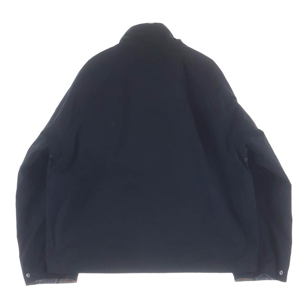 Barbour(バブアー) 25AW 裏地チェック スタンドカラー ブルゾンジャケット ブラック 252MCAS206
