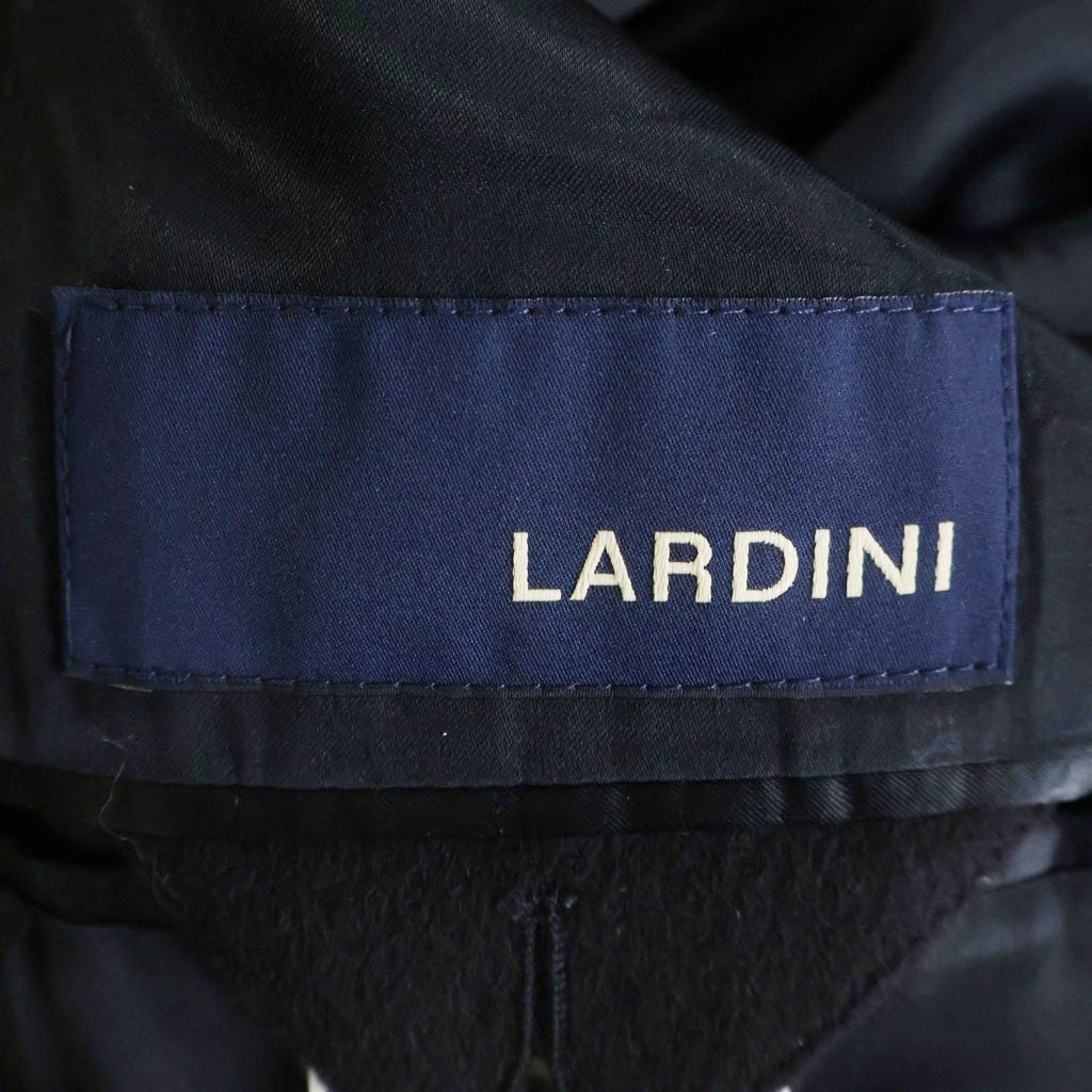 LARDINI(ラルディーニ) イタリア製 ウール シングルフィールド 3B ロングチェスターコート ネイビー JU23636AQ