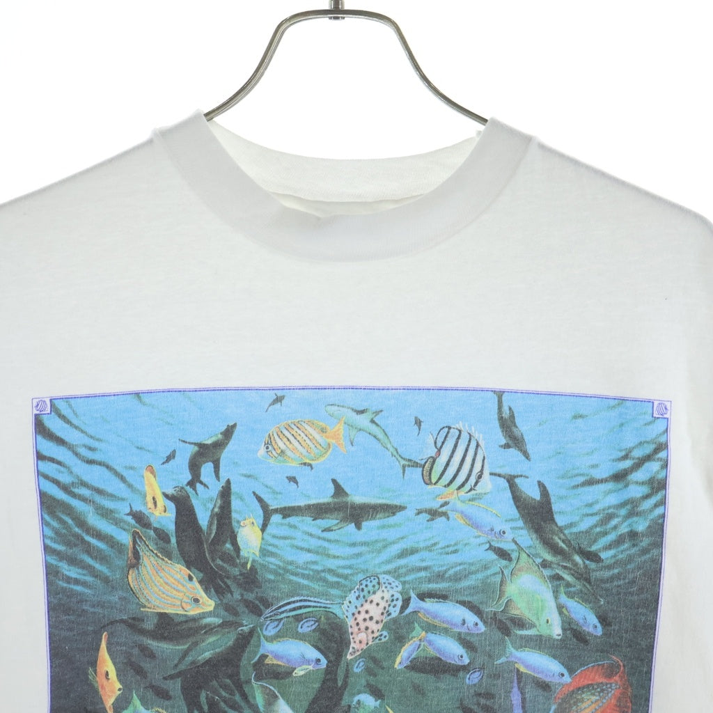 VINTAGE(ヴィンテージ) 90S VINTAGE DOUG AULD MARILYN MONROE ART TEE HANES ヴィンテージ USA製 マリリンモンロー 騙し絵 アートプリント クルーネック 半袖Tシャツ カットソー