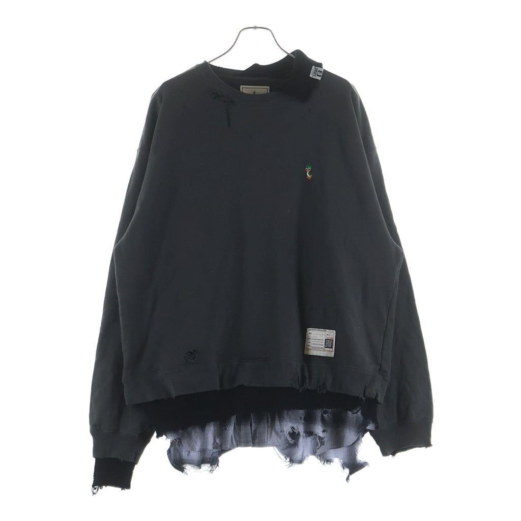 MAISON MIHARAYASUHIRO(メゾンミハラヤスヒロ) 25AW TRIPLE LAYERED PULLOVER トリプルレイヤードプルオーバー スウェットシャツ グレー A15PO572