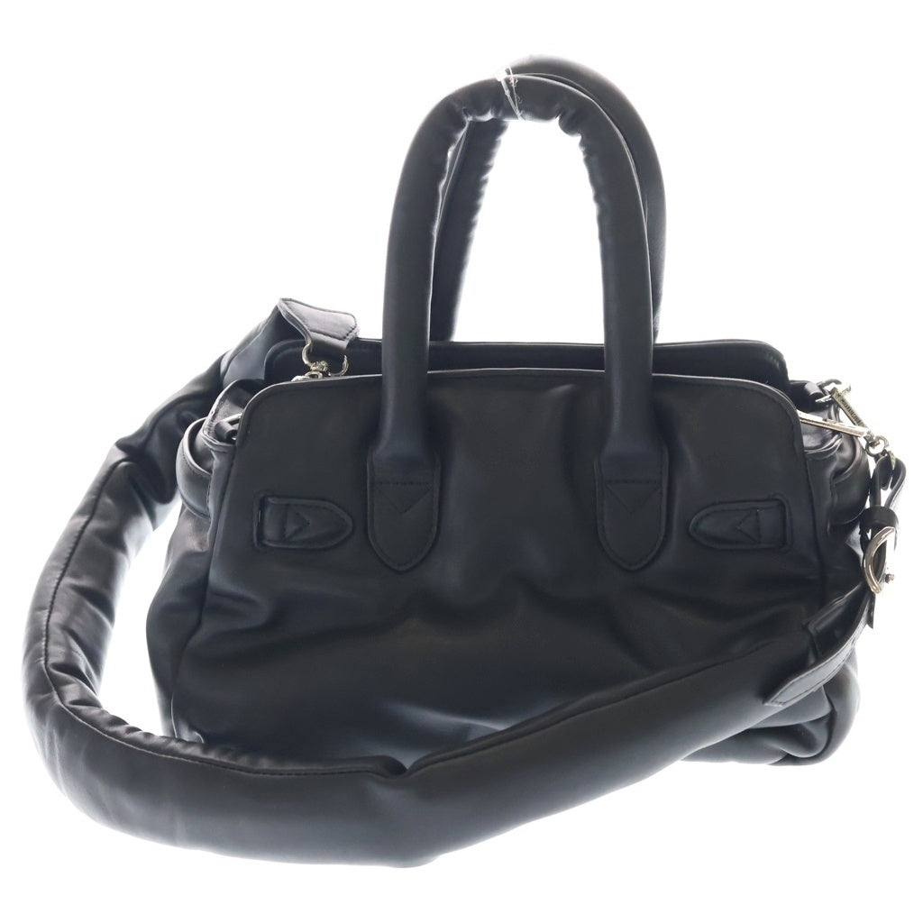 MAISON MIHARAYASUHIRO(メゾンミハラヤスヒロ) 23AW 2WAY PUFFER HAND BAG パファーレザーハンドバッグ ショルダーバッグ ブラック A11BG701 レディース