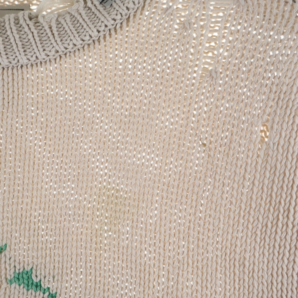 MAISON MIHARAYASUHIRO(メゾンミハラヤスヒロ) 25SS LEON ジャカード クルーネックニットセーター ベージュ A14SW512
