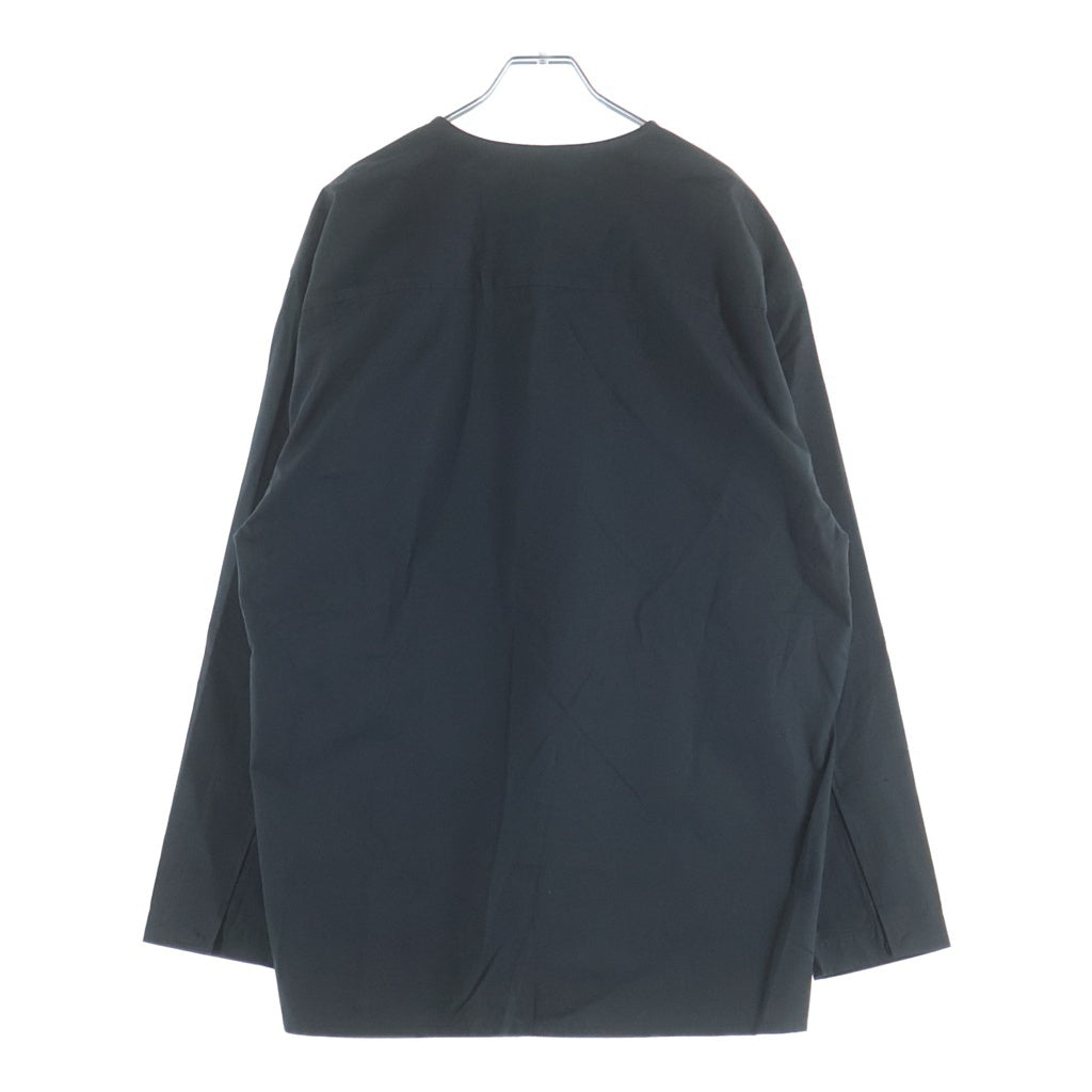 LEMAIRE(ルメール) 18AW ノーカラー 長袖コットンプルオーバーシャツ グレー M183 TO118 LF272