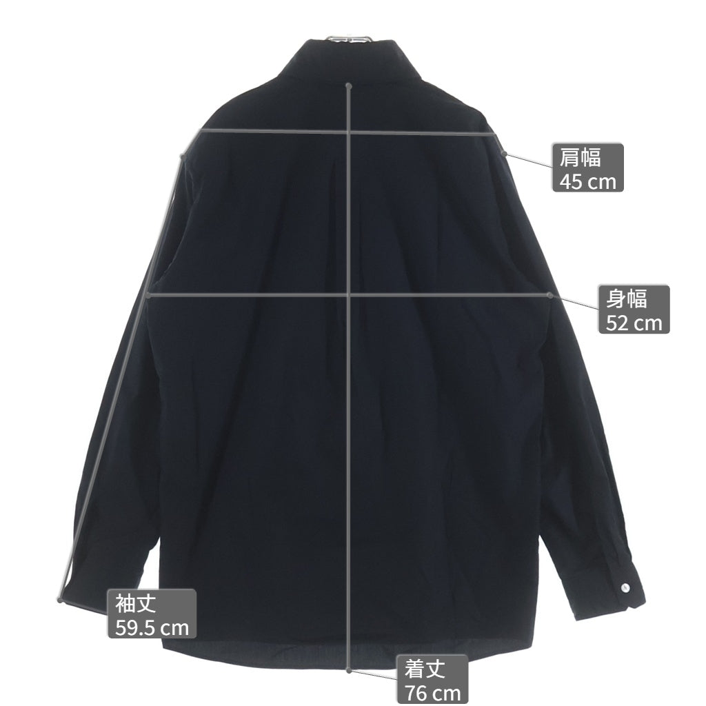 LEMAIRE(ルメール) 21AW JINGHI SAS 長袖コットンボタンシャツ ブラック M213 SH175 LF588
