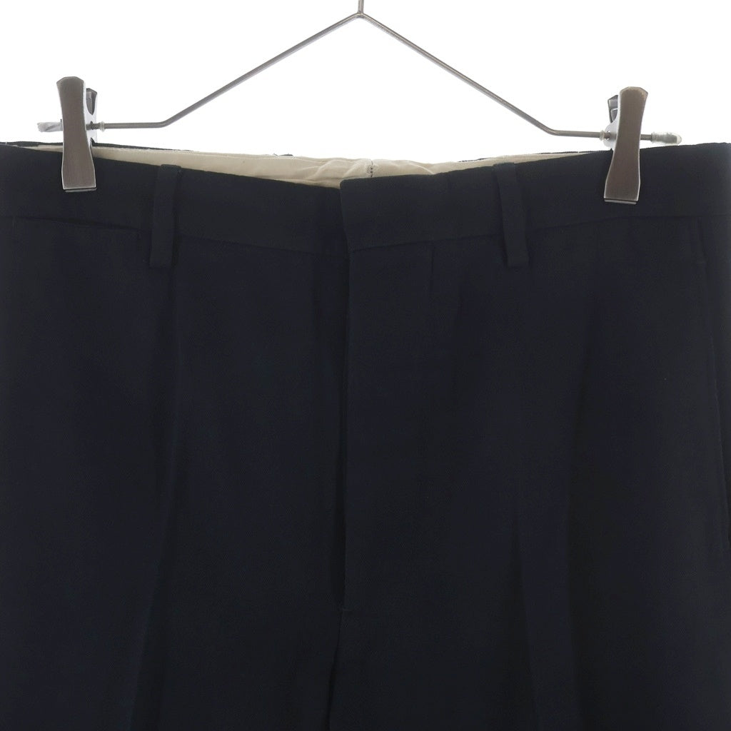 LEMAIRE(ルメール) センタープレス ボタンフライ ストレートスラックスパンツ ブラック