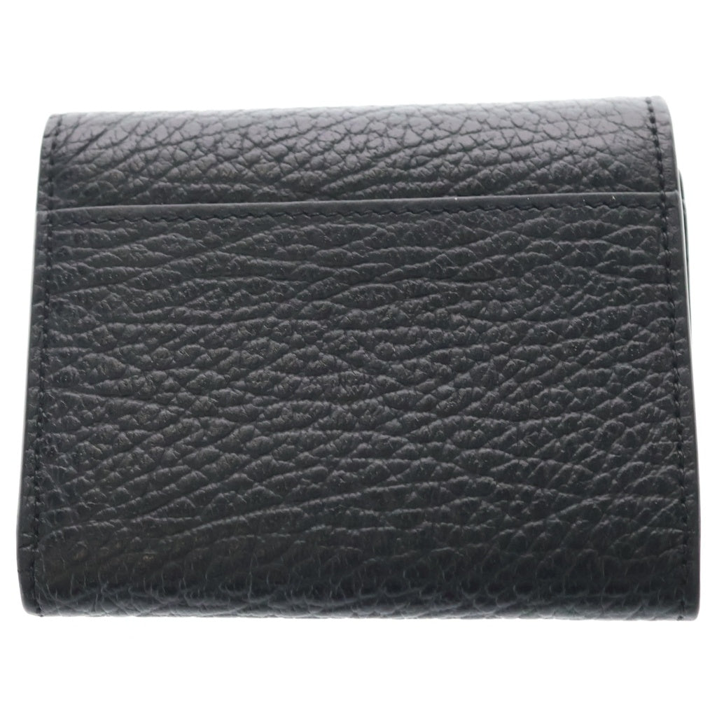 Maison Margiela(メゾンマルジェラ) 4ステッチ レザーコンパクトウォレット コインケース 三つ折り財布 ブラック SA3UI0010