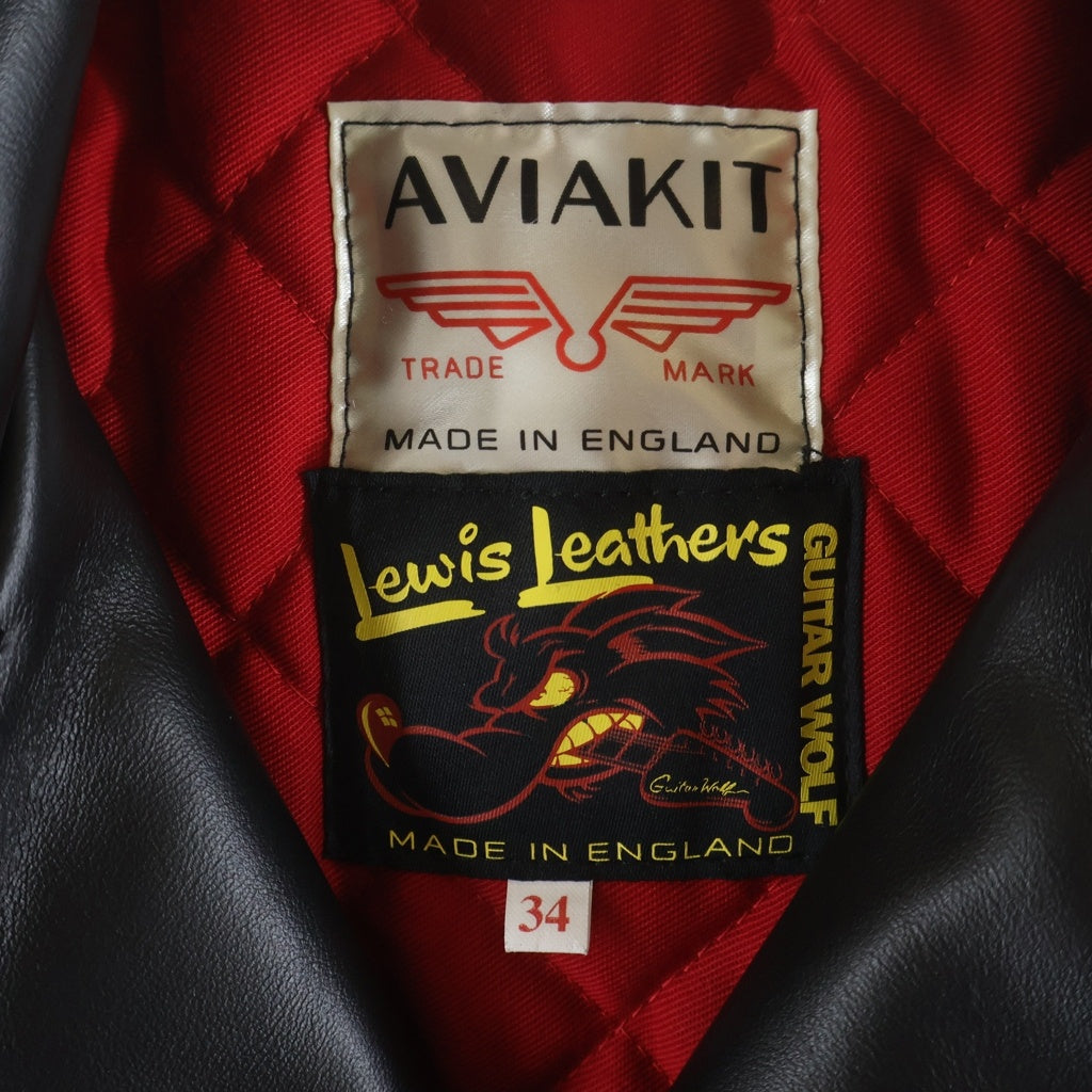 Lewis Leathers(ルイスレザー) ×GUITAR WOLF 723 MEMPHIS JACKET ギターウルフ メンフィス ホースレザーダブルライダースジャケット ブラック