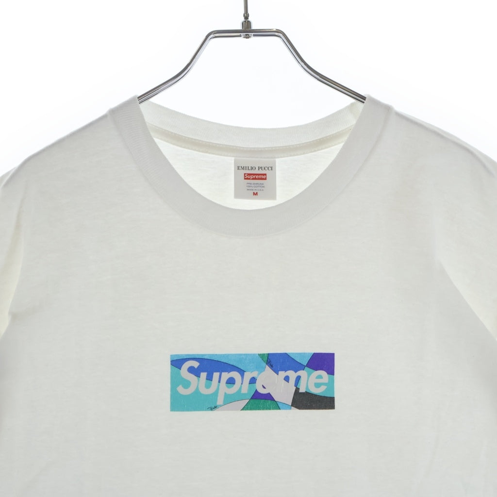 SUPREME(シュプリーム) 21SS ×Emilio Pucci Box Logo Tee エミリオプッチ ボックスロゴ クルーネック半袖Tシャツ カットソー ホワイト