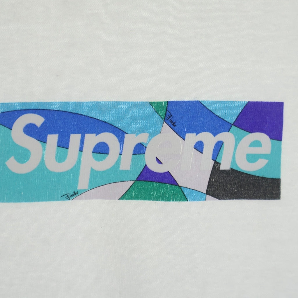 SUPREME(シュプリーム) 21SS ×Emilio Pucci Box Logo Tee エミリオプッチ ボックスロゴ クルーネック半袖Tシャツ カットソー ホワイト