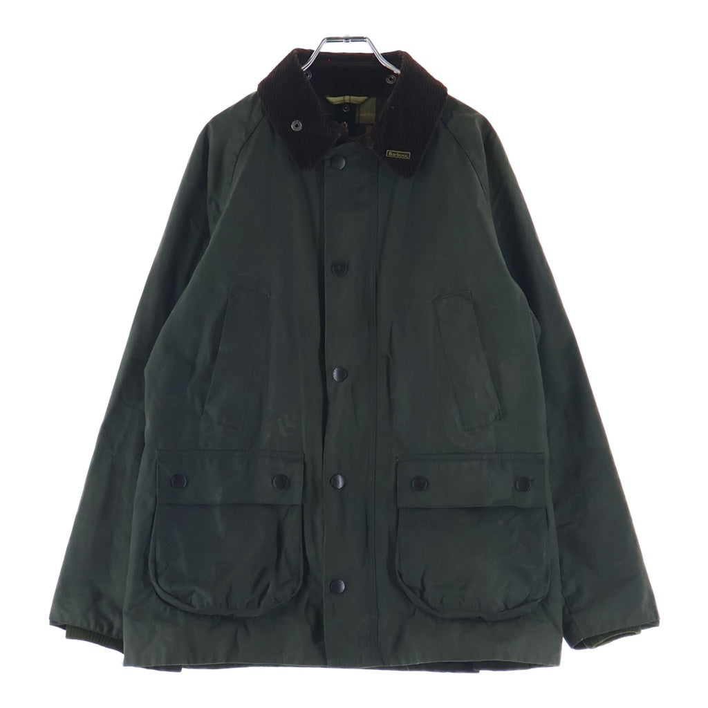 Barbour(バブアー) 19AW SL BEDALE ビデイル スリムフィット ロゴピンパッチ マルチポケットデザイン コーデュロイ切り替え ジップアップ オイルジャケット カーキ MWX0318SG9138
