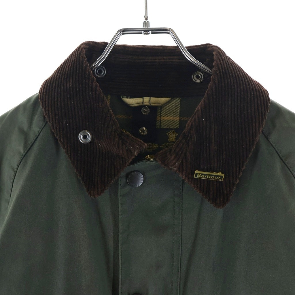 Barbour(バブアー) 19AW SL BEDALE ビデイル スリムフィット ロゴピンパッチ マルチポケットデザイン コーデュロイ切り替え ジップアップ オイルジャケット カーキ MWX0318SG9138