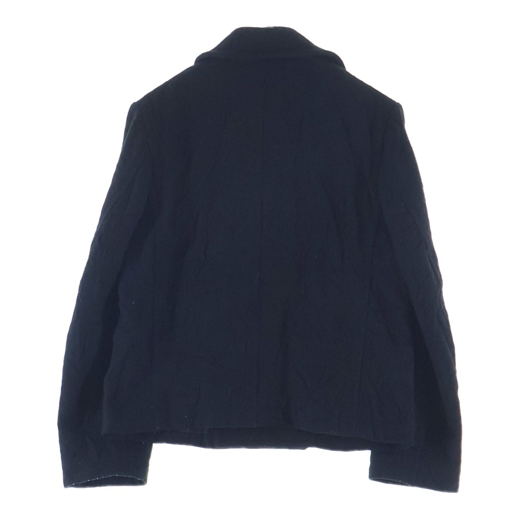 tricot COMME des GARCONS(トリコ コム デ ギャルソン) 07AW AD2007 シワ加工 ウール混 Pコート レディース ブラック TT-C001