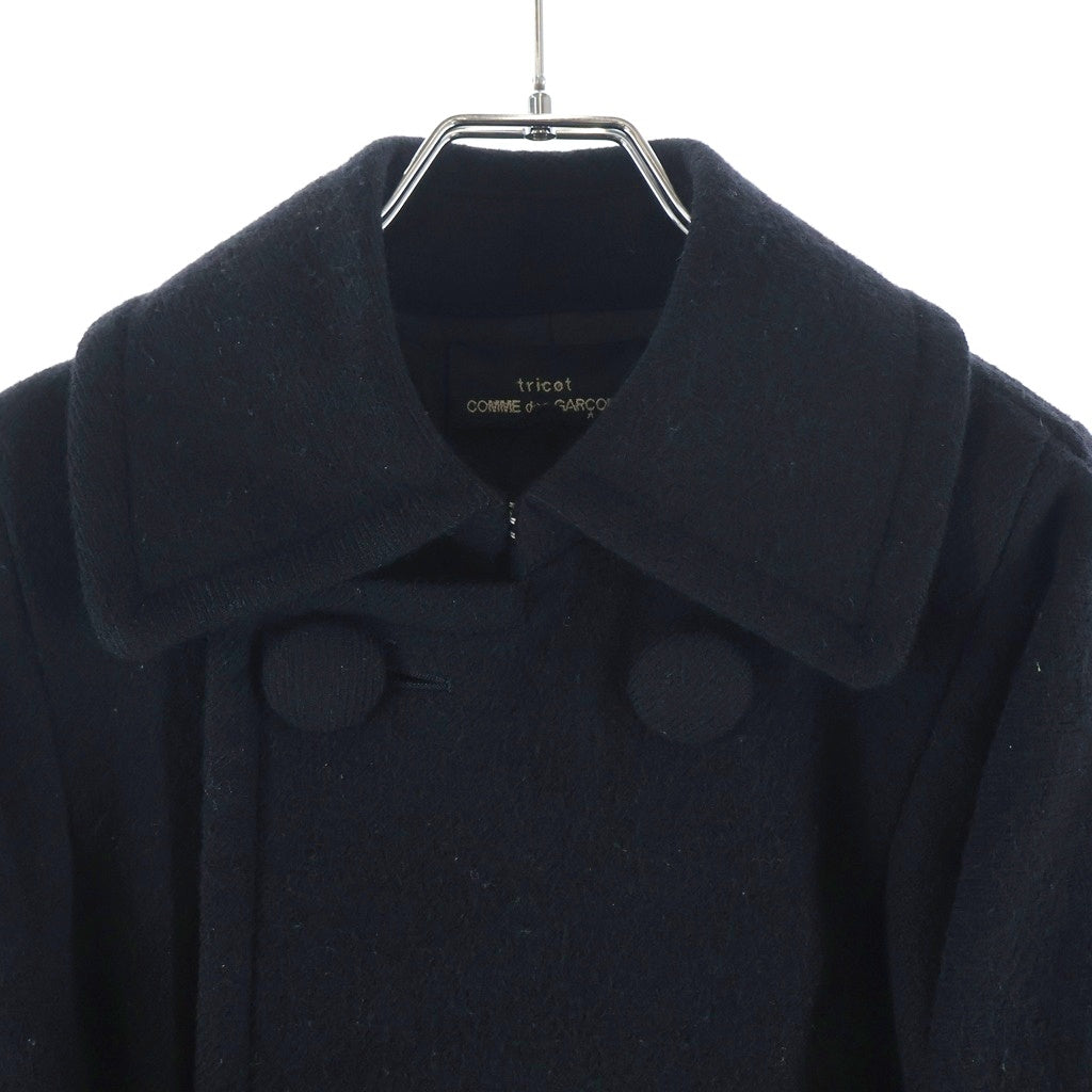 tricot COMME des GARCONS(トリコ コム デ ギャルソン) 09AW AD2009 くるみボタン ウール Pコート レディース ブラック TD-C024