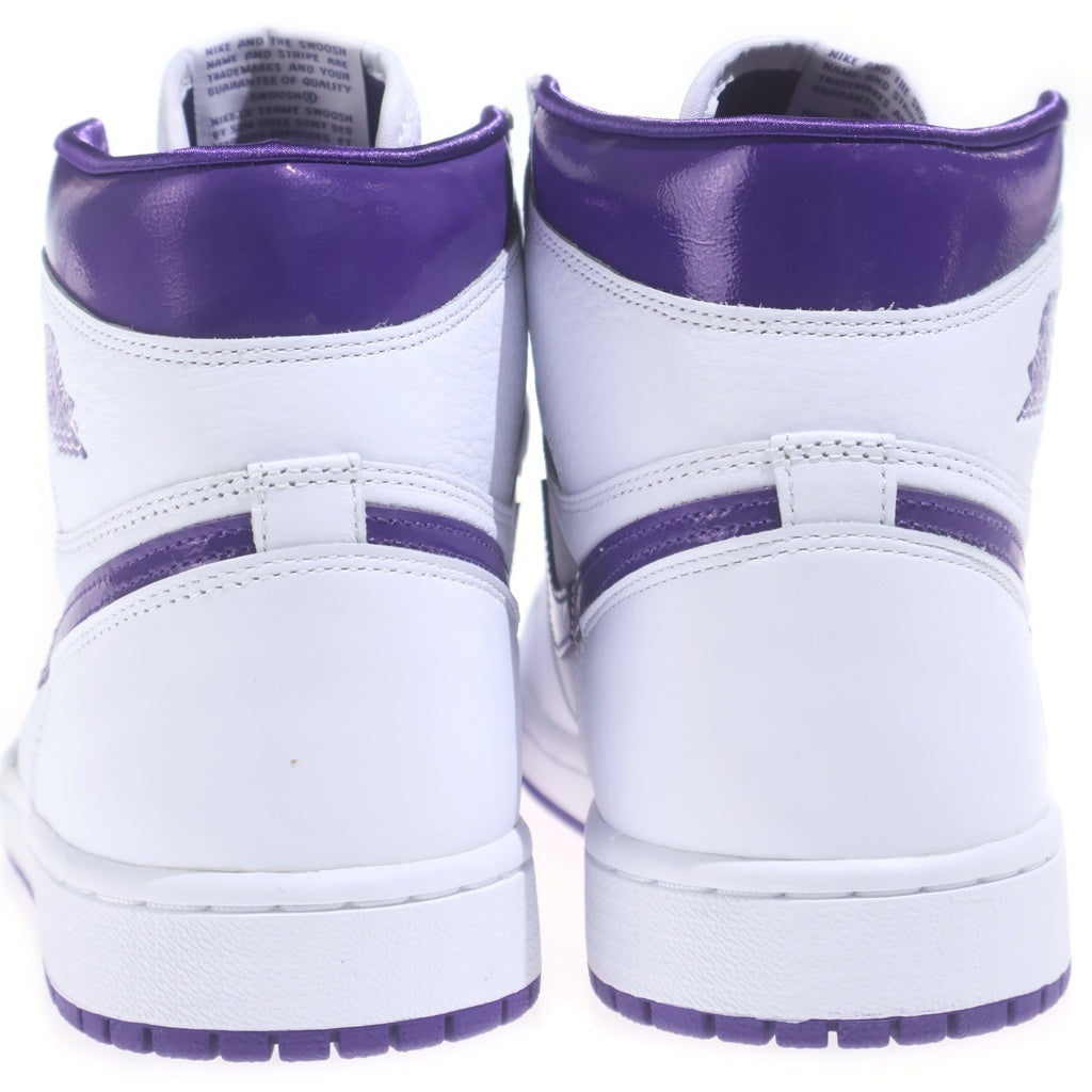 NIKE(ナイキ) WMNS AIR JORDAN 1 HIGH OG COURT PURPLE エアジョーダン 1 コートパープル ハイカットスニーカー ホワイト/パープル US11.5/28.5cm CD0461-151
