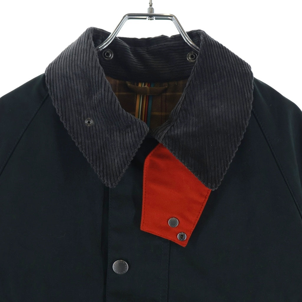 Barbour バブアー ×ポールスミス Paul Smith Loves Bedale ラブズ バブアー ビデイル 裏地チェック柄 チンストラップ スナップボタン ワックスジャケット MWX2515 Barbour(バブアー) ×ポールスミス Paul Smith Loves Bedale ラブズ