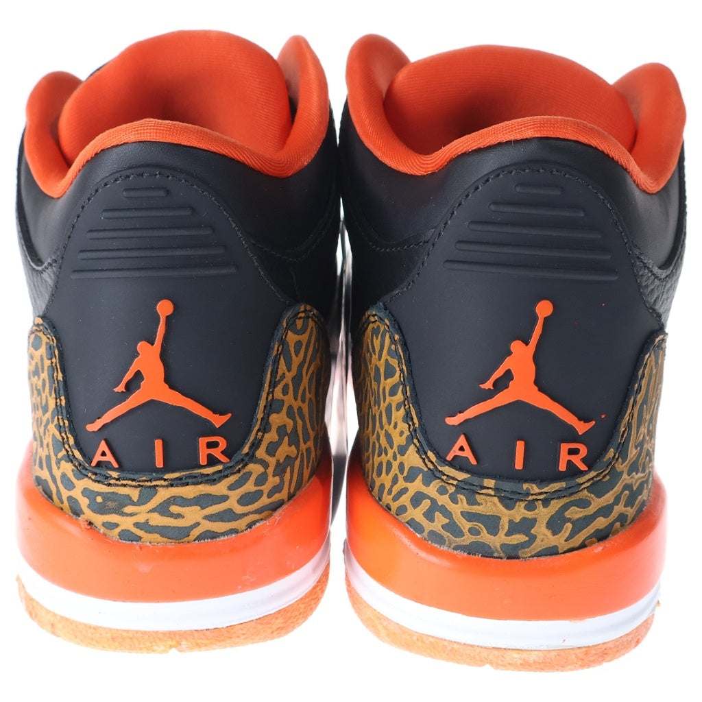 NIKE(ナイキ) GS AIR JORDAN 3 RETRO KUMQUAT エアジョーダン 3 レトロ カムクワット ローカットスニーカー レディース ブラック/オレンジ US6Y/24cm 441140-088