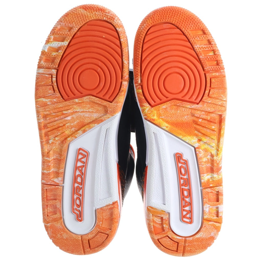 NIKE(ナイキ) GS AIR JORDAN 3 RETRO KUMQUAT エアジョーダン 3 レトロ カムクワット ローカットスニーカー レディース ブラック/オレンジ US6Y/24cm 441140-088