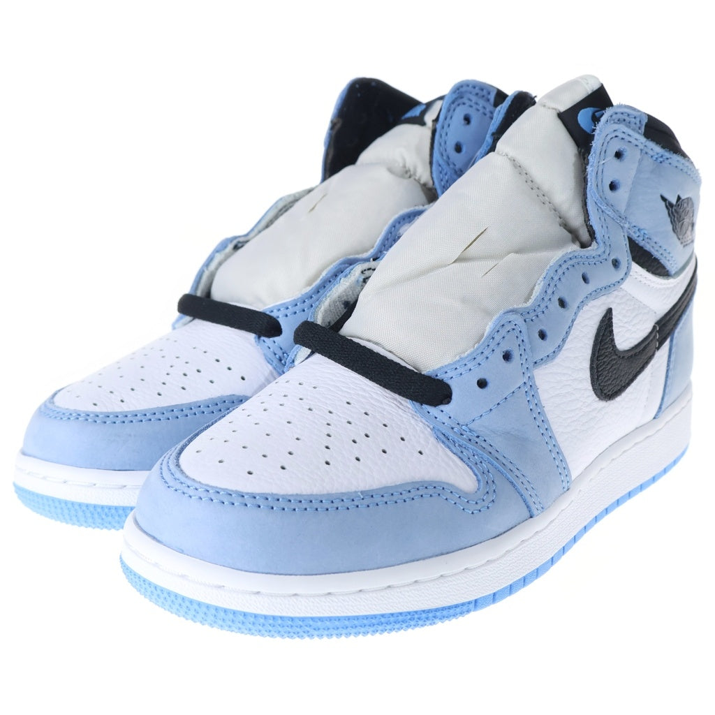 NIKE(ナイキ) GS AIR JORDAN 1 HIGH UNIVERSITY BLUE エアジョーダン 1 ユニバーシティ ハイカットスニーカー レディース ホワイト/ブルー US6Y/24cm 575441-134