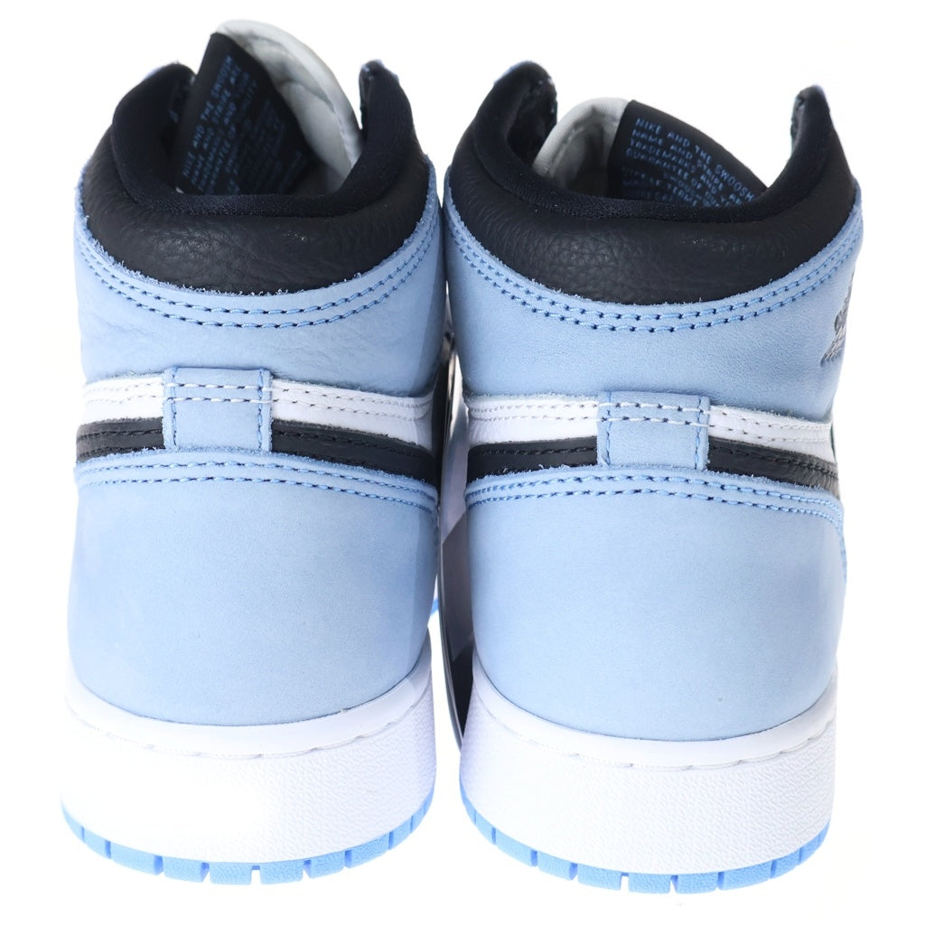 NIKE(ナイキ) GS AIR JORDAN 1 HIGH UNIVERSITY BLUE エアジョーダン 1 ユニバーシティ ハイカットスニーカー レディース ホワイト/ブルー US6Y/24cm 575441-134