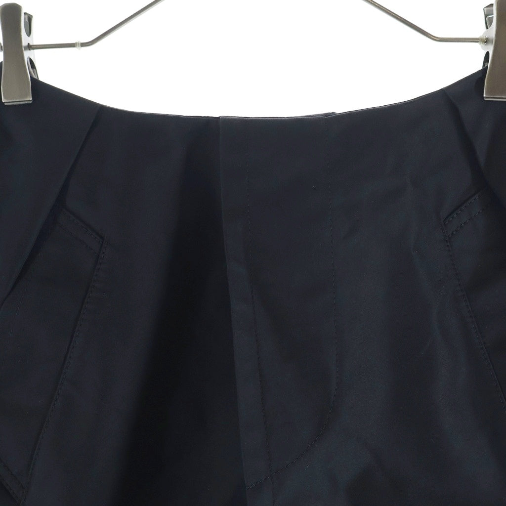 Sacai(サカイ) 24SS MULTI-TUCK COTTON CHINO MINI SKIRT マルチタック コットンチノ ダブルポケット ミニスカート レディース ブラック 24-07243