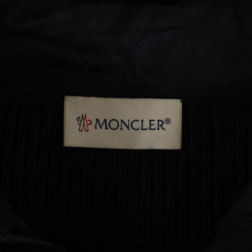 MONCLER(モンクレール) 21AW CARDIGAN TRICOT 袖ニット切り替え フーデッドダウンジャケット ブラック G20919B50800