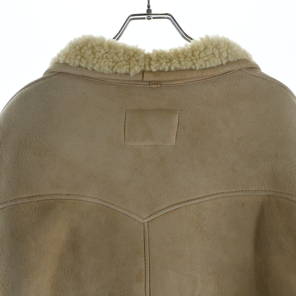 GOODENOUGH(グッドイナフ) 90S VINTAGE 2ND ヴィンテージ セカンド シープスキンレザー ムートンコート ジャケット ベージュ