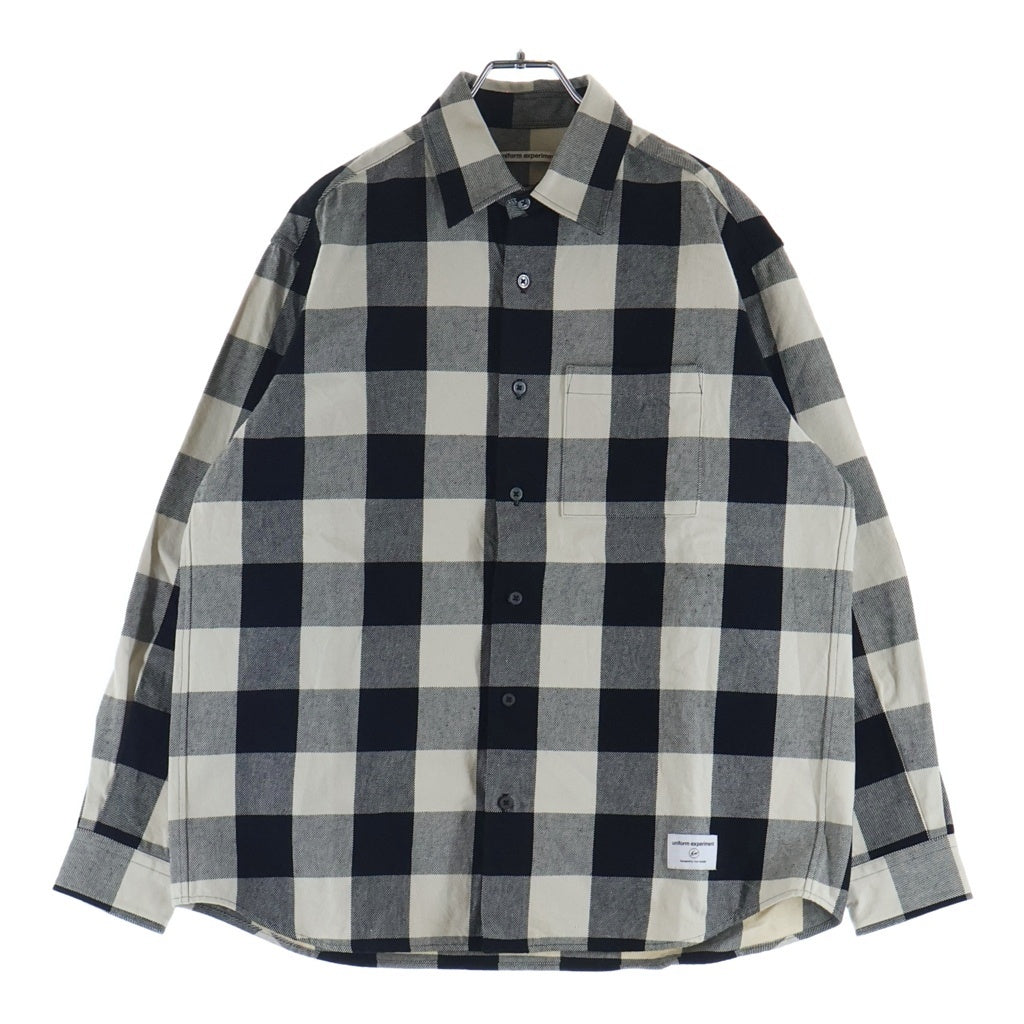 UNIFORM EXPERIMENT(ユニフォームエクスペリメント) 25SS YUNI YOSHIDA MUD DOLL SHIRT ユニヨシダ マッドドール チェック 長袖シャツ グレー UE-250097