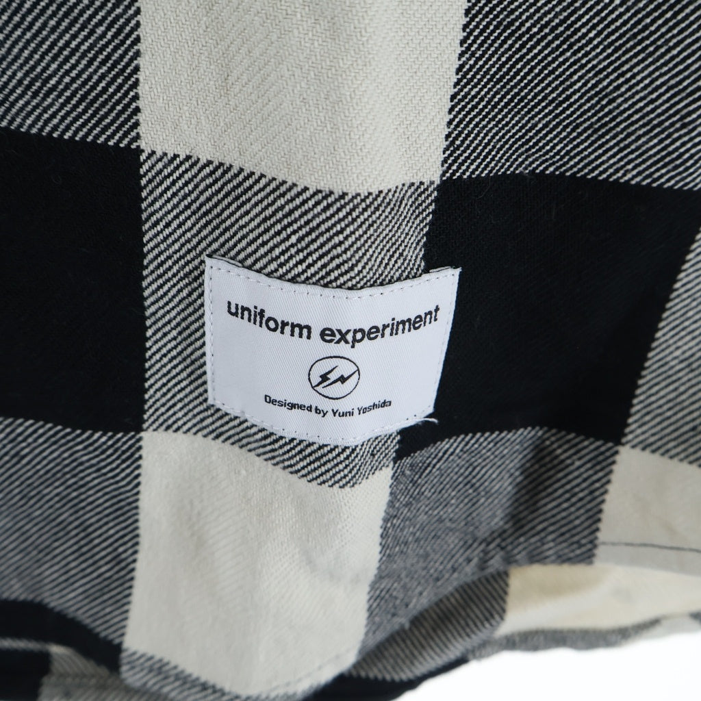 UNIFORM EXPERIMENT(ユニフォームエクスペリメント) 25SS YUNI YOSHIDA MUD DOLL SHIRT ユニヨシダ マッドドール チェック 長袖シャツ グレー UE-250097