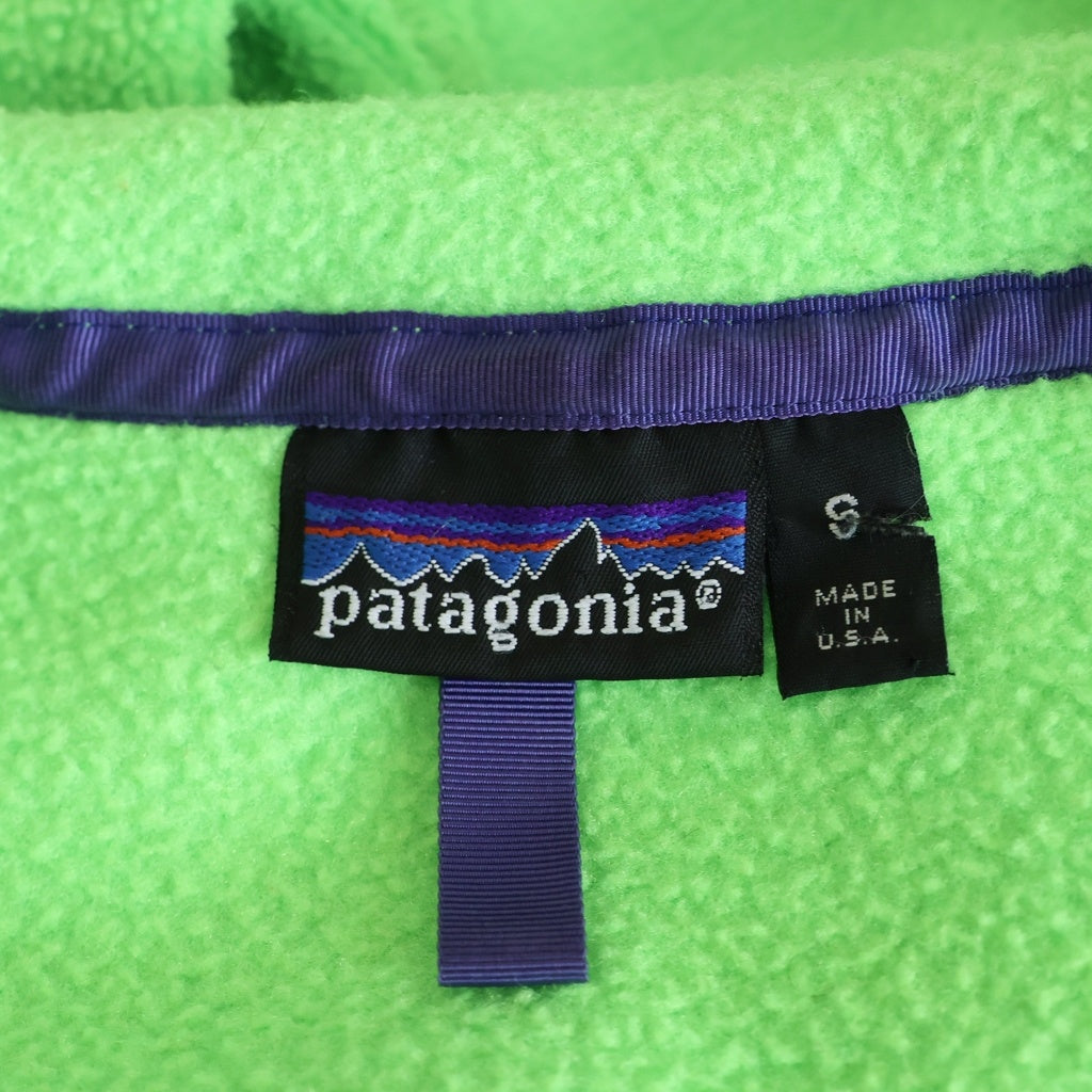 PATAGONIA(パタゴニア) 91SS SYNCHILA SNAP-T FLEECE シンチラスナップT フリースプルオーバージャケット グリーン 10144