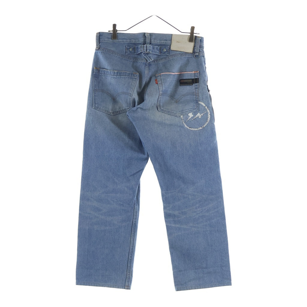 Levi's Fenom(リーバイス フェノム) ×FRAGMENT DESIGN TURQUOISE PACKAGE LIGHT ROCK USED フラグメントデザイン ターコイズ パッケージ ライト ロック ユーズド ダメージデニムパンツ FM505-0050