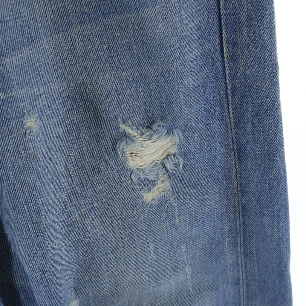 Levi's Fenom(リーバイス フェノム) ×FRAGMENT DESIGN TURQUOISE PACKAGE LIGHT ROCK USED フラグメントデザイン ターコイズ パッケージ ライト ロック ユーズド ダメージデニムパンツ FM505-0050